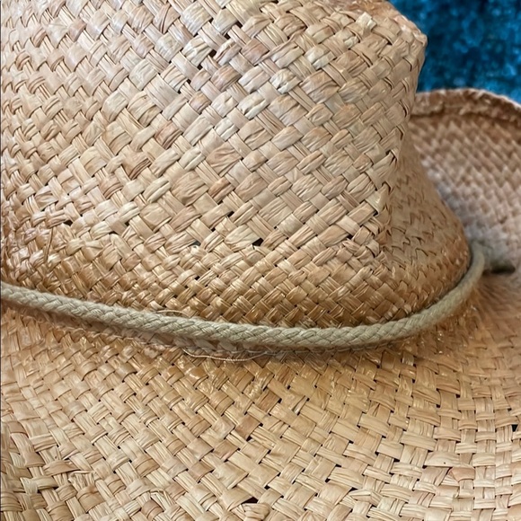 MG Straw Outback Tea Stained Cowboy Raffia Hat Natural - Picture 4 of 8